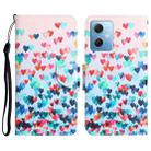 For Xiaomi Redmi Note 12 5G Global/Poco X5 Colored Drawing Leather Phone Case(Heart) - 1