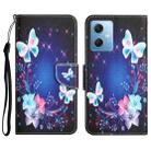 For Xiaomi Redmi Note 12 5G Global/Poco X5 Colored Drawing Leather Phone Case(Butterfly) - 1