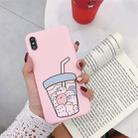 For  iPhone XS Max TPU Matte Mobile Phone Case(Animal Milk Tea With Frosted Powder) - 1
