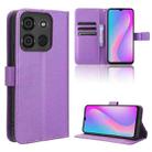 For Itel A60 Diamond Texture Leather Phone Case(Purple) - 1