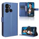 For Itel P40 Diamond Texture Leather Phone Case(Blue) - 1