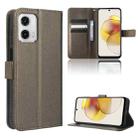 For Motorola Moto G53 5G Diamond Texture Leather Phone Case(Brown) - 1