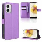 For Motorola Moto G53 5G Diamond Texture Leather Phone Case(Purple) - 1