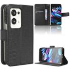 For OPPO Find N2 Diamond Texture Leather Phone Case(Black) - 1