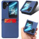 For OPPO Find N2 Flip Diamond Texture Leather Phone Case(Blue) - 1