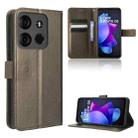 For Tecno Spark Go 2023 Diamond Texture Leather Phone Case(Brown) - 1