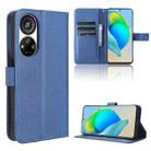 For ZTE Blade V40s Diamond Texture Leather Phone Case(Blue) - 1