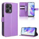 For Honor X7a Diamond Texture Leather Phone Case(Purple) - 1