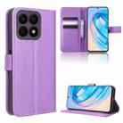 For Honor X8a Diamond Texture Leather Phone Case(Purple) - 1