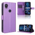 For Kyocera Digno SX3 KYG02 Diamond Texture Leather Phone Case(Purple) - 1