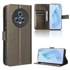 For Honor Magic5 Diamond Texture Leather Phone Case(Brown) - 1