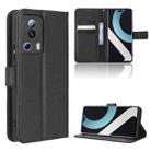 For Xiaomi 13 Lite / Civi 2 5G Diamond Texture Leather Phone Case(Black) - 1