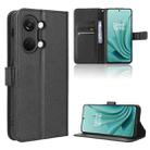 For OnePlus Ace 2V Diamond Texture Leather Phone Case(Black) - 1