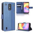 For ZTE Blade A32 Diamond Texture Leather Phone Case(Blue) - 1