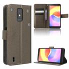 For ZTE Blade A32 Diamond Texture Leather Phone Case(Brown) - 1