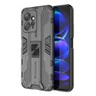 For Xiaomi Redmi Note 12 4G Supersonic PC + TPU Shock-proof Phone Case with Holder(Black) - 1