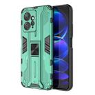 For Xiaomi Redmi Note 12 4G Supersonic PC + TPU Shock-proof Phone Case with Holder(Green) - 1