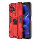For Xiaomi Redmi Note 12 4G Supersonic PC + TPU Shock-proof Phone Case with Holder(Red) - 1