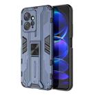 For Xiaomi Redmi Note 12 4G Supersonic PC + TPU Shock-proof Phone Case with Holder(Blue) - 1