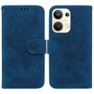 For OPPO Reno9 Pro+ Butterfly Rose Embossed Leather Phone Case(Blue) - 1