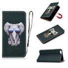 For iPhone 6 Plus 3D Painting Horizontal Flip Leather Case with Holder & Card Slot & Wallet & Lanyard(Elephant) - 1