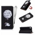 For iPhone XR 3D Painting Horizontal Flip Leather Case with Holder & Card Slot & Wallet & Lanyard(Spaceman) - 1