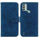 For Nokia C31 Butterfly Rose Embossed Leather Phone Case(Blue) - 1