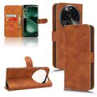 For OPPO Find X6 Skin Feel Magnetic Flip Leather Phone Case(Brown) - 1