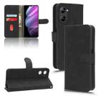 For Realme V30 / V30T Skin Feel Magnetic Flip Leather Phone Case(Black) - 1