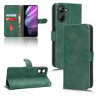 For Realme V30 / V30T Skin Feel Magnetic Flip Leather Phone Case(Green) - 1