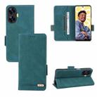 For Realme C55 Magnetic Clasp Leather Phone Case(Green) - 1