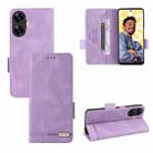 For Realme C55 Magnetic Clasp Leather Phone Case(Purple) - 1