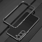 For Samsung Galaxy S23+ 5G Aurora Series Lens Protector + Metal Frame Phone Case(Black Silver) - 1