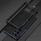 For Samsung Galaxy S23 Ultra 5G Aurora Series Lens Protector + Metal Frame Phone Case(Black Blue) - 1