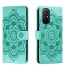 For Xiaomi Redmi 12C Sun Mandala Embossing Pattern Phone Leather Case(Green) - 1