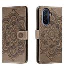 For Huawei Enjoy 50 Sun Mandala Embossing Pattern Phone Leather Case(Grey) - 1