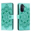 For Huawei Enjoy 50 Sun Mandala Embossing Pattern Phone Leather Case(Green) - 1