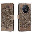 For Huawei Enjoy 50 Pro Sun Mandala Embossing Pattern Phone Leather Case(Grey) - 1