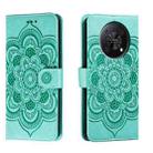 For Huawei Enjoy 50 Pro Sun Mandala Embossing Pattern Phone Leather Case(Green) - 1