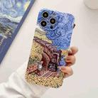 For iPhone 14 Precise Hole Oil Painting Glossy PC Phone Case(Train) - 1
