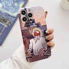 For iPhone 14 Pro Precise Hole Oil Painting Glossy PC Phone Case(Tower) - 1