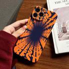 For iPhone 14 Precise Hole Glossy PC Phone Case(Orange) - 1