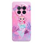For Huawei Mate 50 Pro Stereo Vision Pattern PC Phone Case(Pink Mermaid) - 1