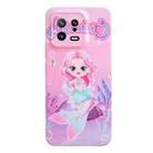 For Xiaomi 13 Stereo Vision Pattern PC Phone Case(Pink Mermaid) - 1