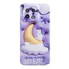 For Xiaomi 13 Stereo Vision Pattern PC Phone Case(Moon Rabbit) - 1