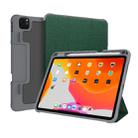 For iPad Pro 11 2022 / 2021 / 2020 Mutural Horizontal Flip Leather Tablet Case with Holder & Pen Slot(Dark Green) - 1