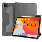 For iPad Pro 12.9 inch (2021) / (2020) Mutural Horizontal Flip PC + TPU + PU Leather Tablet Case with Holder & Pen Slot(Grey) - 1