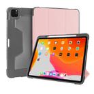 For iPad Pro 12.9 inch 2022 / 2021 / 2020 Mutural Horizontal Flip PC + TPU + PU Leather Tablet Case with Holder & Pen Slot(Rose Gold) - 1