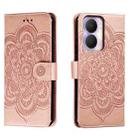 For Honor Play 40 Plus Sun Mandala Embossing Pattern Phone Leather Case(Rose Gold) - 1