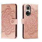 For Honor 50 Sun Mandala Embossing Pattern Phone Leather Case(Rose Gold) - 1